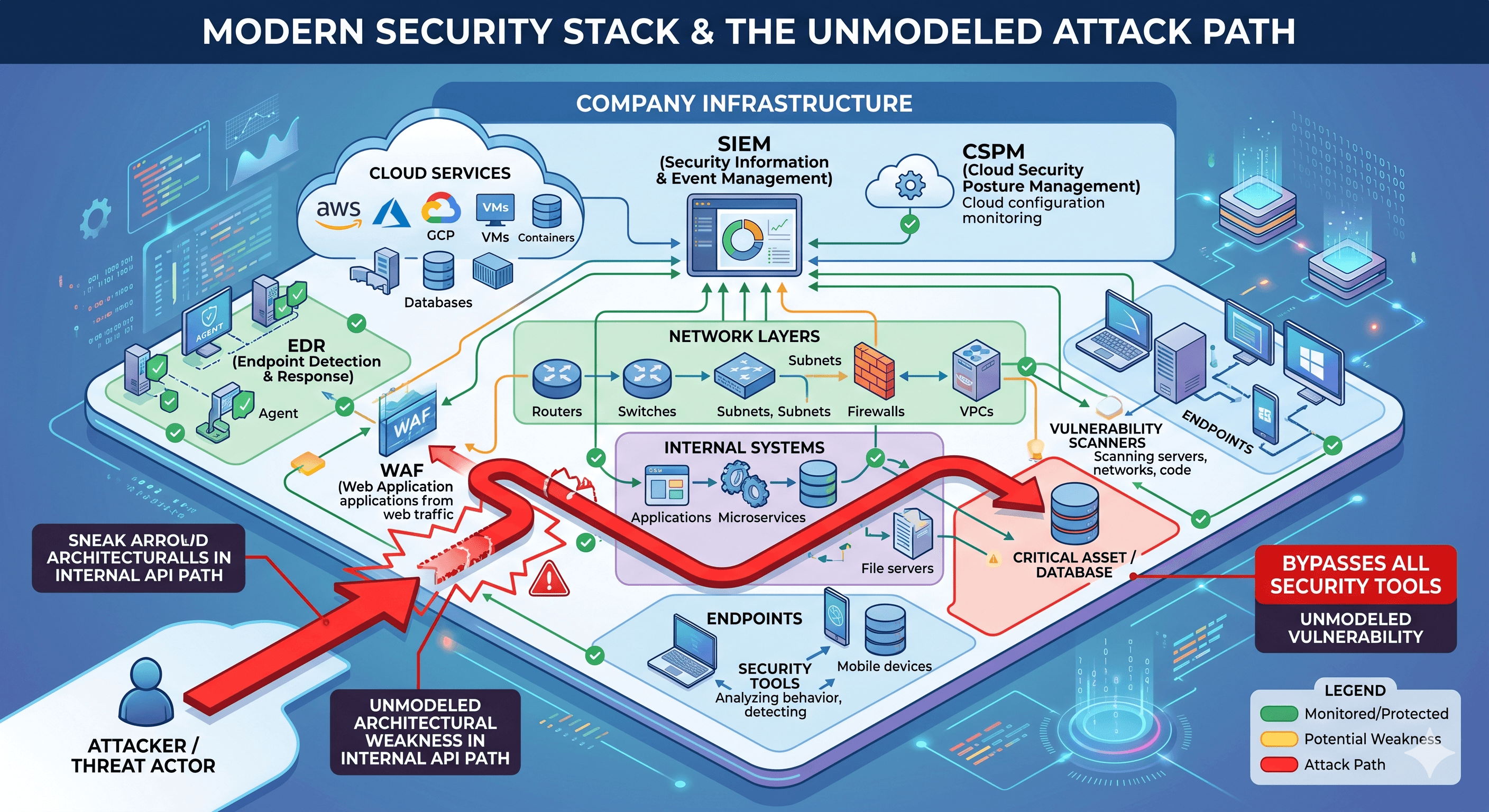 Modern security stack bypassed through architecture weakness